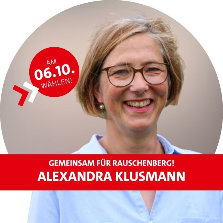 Bürgermeisterwahl Rauschenberg 2024 - Termine von Bürgermeisterkandidatin Alexandra Klusmann