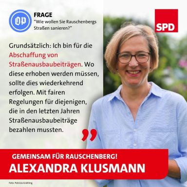 Alexandra Klusmann Fragen OP - Straßen